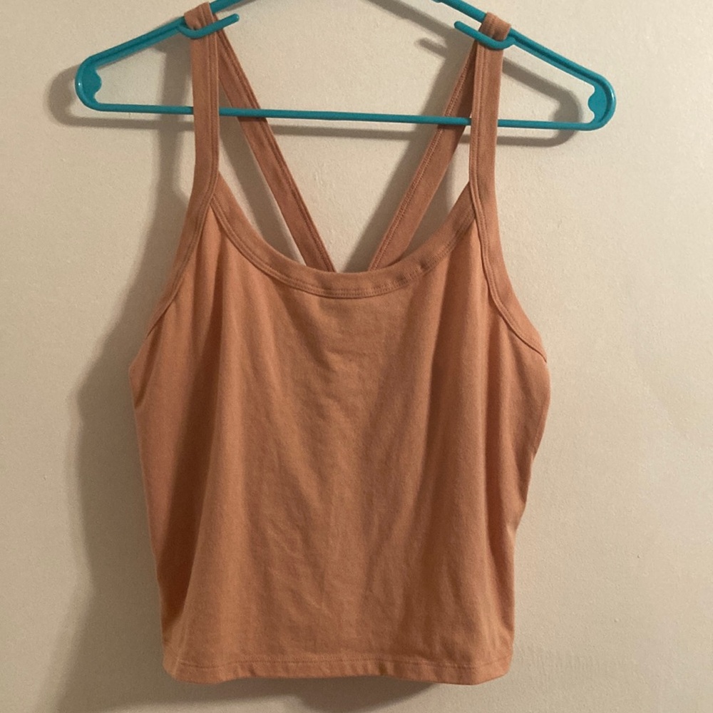 Hanes Tan Crop Top Tank (NWOT)